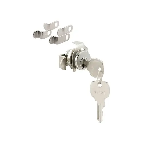 Mailbox Lock - 5 Cam - Nickel Finish - National Keyway - Counter-Clockwise Turn (Single Pack)