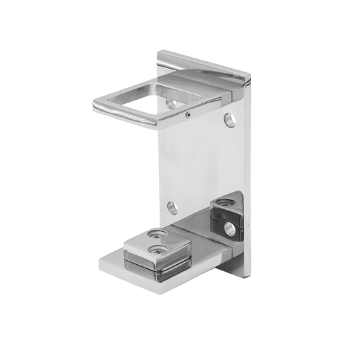 2" Square Post Fascia Bracket For Center or End Post - Polished Stainless