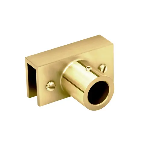 Sleeve Over Glass Mount Fitting for Support Bar - Satin Brass