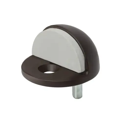 Floor Mounted Low Profile 3/32" Base Dome Stop 1" Tall - Dark Bronze