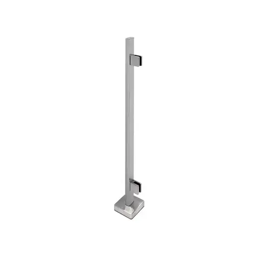 'FP' Series Posts 1" x 2" Rectangular Profile 42" Tall End Post Polished Stainless