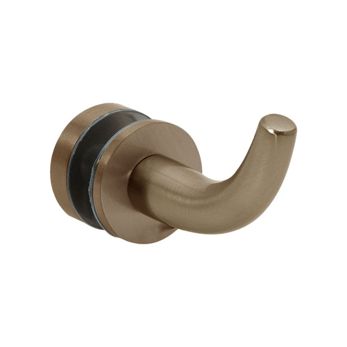 Glass Mount Towel/Robe Hook - Brushed Bonze