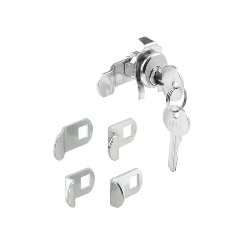 7/8" Outside Dimension Brushed Nickel 5-Cam Mailbox Lock (Single Pack)