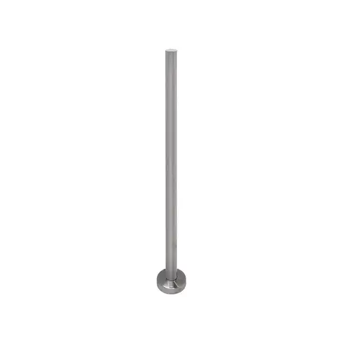 'FP' Series Posts 1.9" Round Profile 42" Tall Blank Post - Brushed Stainless