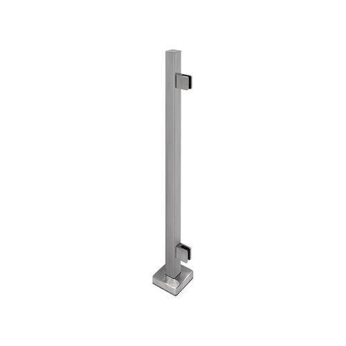 FHC FP20EBS 'FP' Series 2" x 2" Square 42" Tall End Post - Brushed Stainless