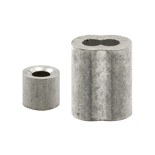 1/8" Aluminum Ferrules And Stops - pack of 2