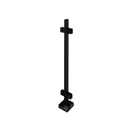 'FP' Series Posts 1" x 2" Rectangular Profile 42" Tall Center Post - Matte Black