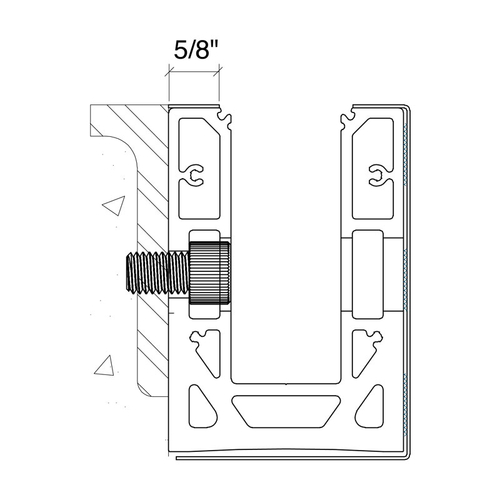 Achieve Shoe Cladding 120" Inside Fascia For Achieve Base Shoe - Satin Anodized