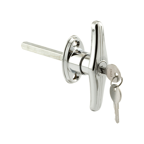 T-Locking Handle - Keyed Alike - 5/16" Square Shaft - Chrome - pack of 2