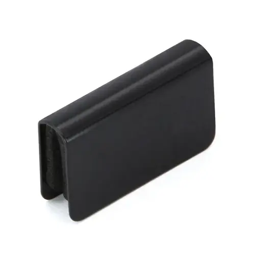 Rectangular Strike Plate for 3/16" to 1/4" Glass - Black