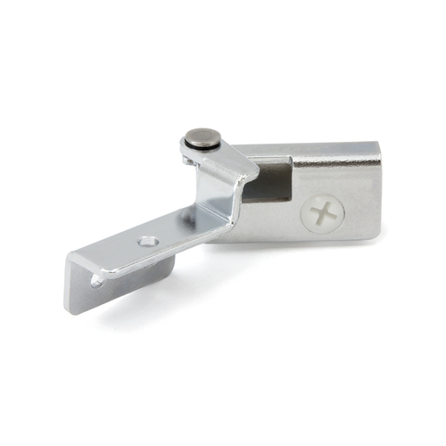 Glass Door Hinge Overlay for 3/16" to 1/4" Glass - Chrome Pair