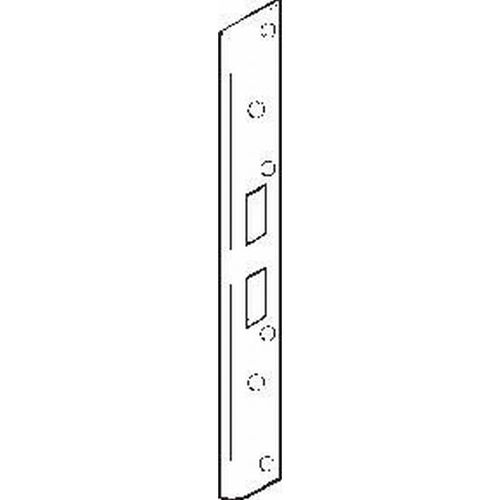 1-3/4" x 8" Mortise Hole Strike with Universal Center Hole Brass Plated Finish