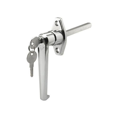 Door Handle Lock - Keyed - Diecast Zinc - Chrome Plated