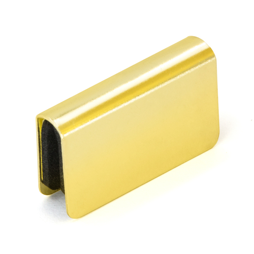 Rectangular Strike Plate for 3/16" to 1/4" Glass - Brass