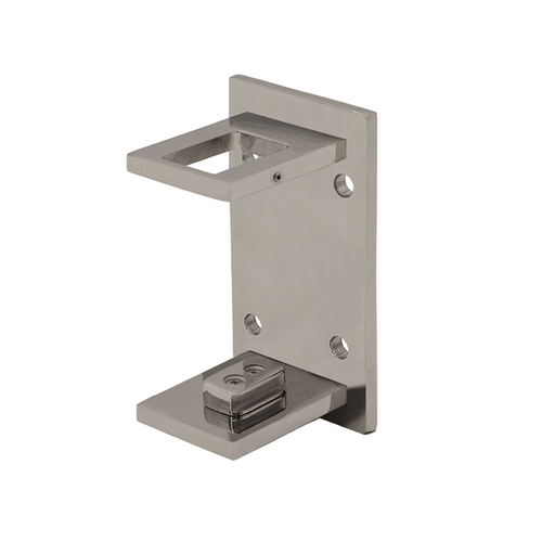 1" x 2" Post Fascia Brackets For Center or End Post - Brushed Stainless