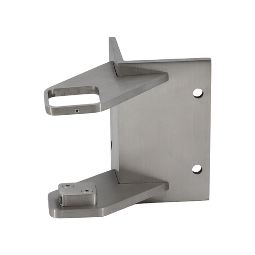 2" Square Post Fascia Bracket Outside 90 Degree Corner - Brushed Stainless