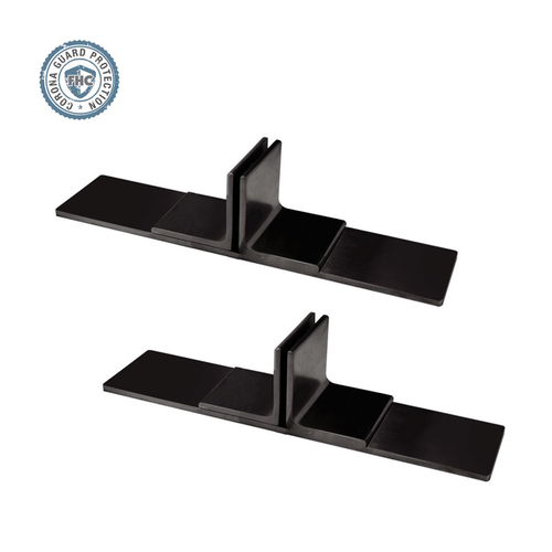 FHC FHCB2MB Free Standing Partition Bracket Set Matte Black - pack of 2