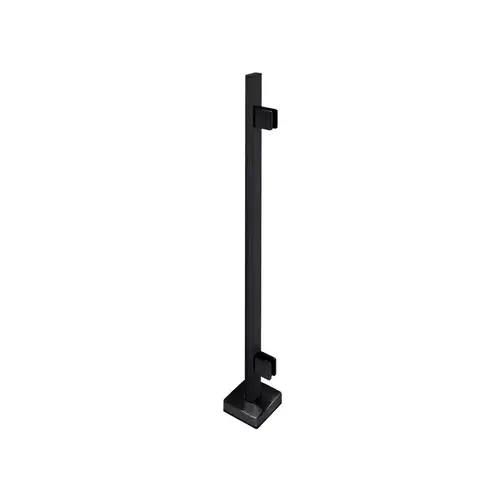 'FP' Series Posts 1" x 2" Rectangular Profile 42" Tall End Post - Matte Black