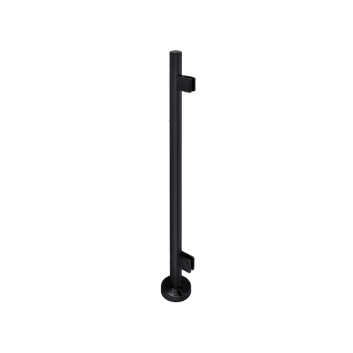 'FP' Series Posts 1.9" Round Profile 42" Tall End Post - Matte Black