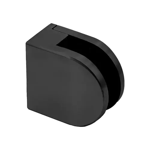 F-Series Round Clamp with Flat Base - Matte Black