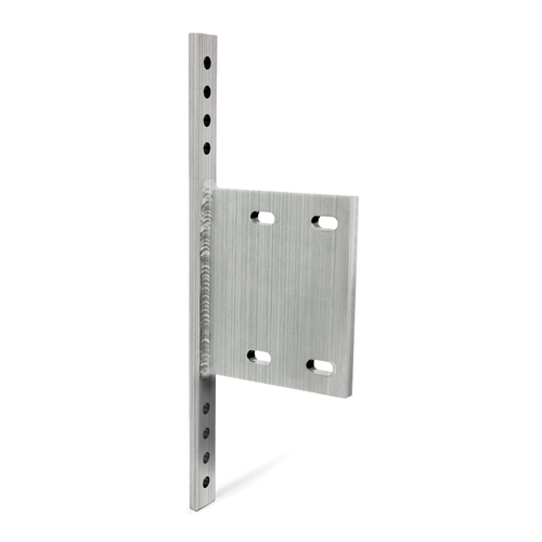 Aluminum Sunshade Curtainwall Bracket - 8" Tall Knife Plate - Mill Finish