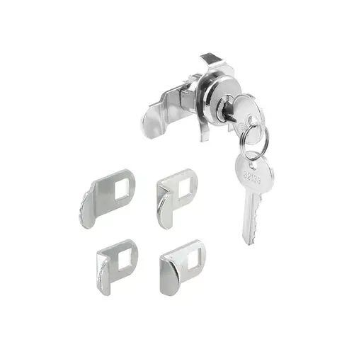 Mailbox Lock - 5 Cam - Nickel Finish - Counter-Clockwise - 90 Degree (Single Pack)