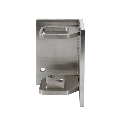 2" Square Post Fascia Bracket Inside 90 Degree Corner - Brushed Stainless