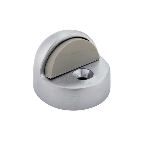 Floor Mounted High Profile 3/8" Base Dome Stop 1-5/16" Tall - Satin Chrome