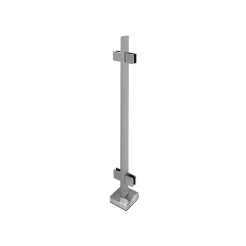 'FP' Series Posts 1" x 2" Rectangular Profile 42" Tall Center Post - Brushed Stainless