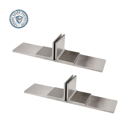 FHC FHCB2BS Free Standing Partition Bracket Set Brushed Stainless - pack of 2