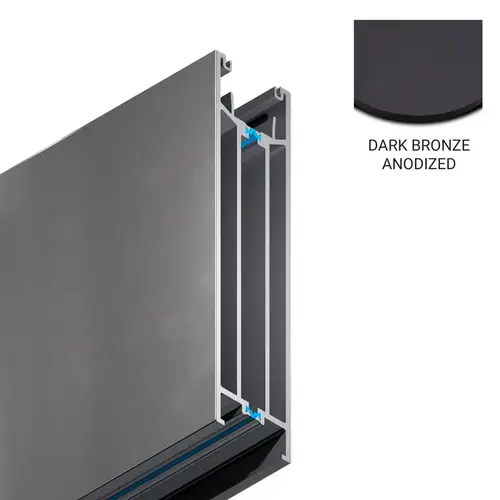 Aspire Insulated Glass Entrance - 10" Bottom Sidelite Rails - Standard Sill - Dark Bronze Anodized