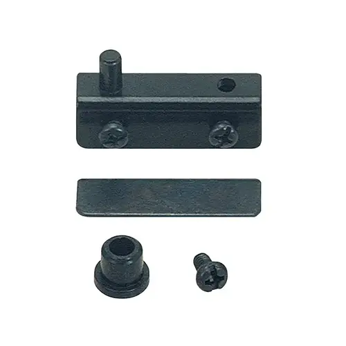 Glass Door Hinge Standard Mount for 3/16" to 1/4" Glass - Black Pair