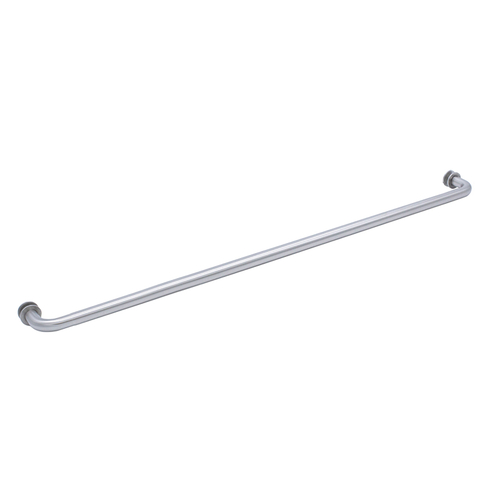 30" Tubular Towel Bar Single-Sided with Washers for 1/4" to 1/2" Glass - Brushed Nickel