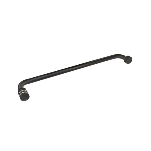 18" Towel Bar/Modern Knob Combo - Matte Black