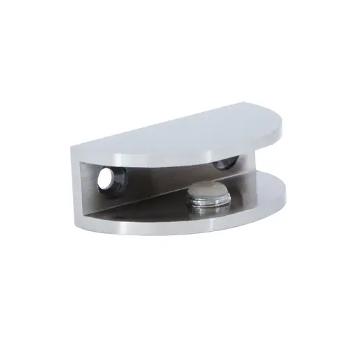 Rounded Wall Mount Shelf Clamp 1-1/8" x 1" - Polished Chrome