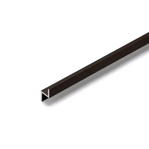 Aluminum Z-Bar Channel- Dark Black/Bronze Anodized  4" Sample