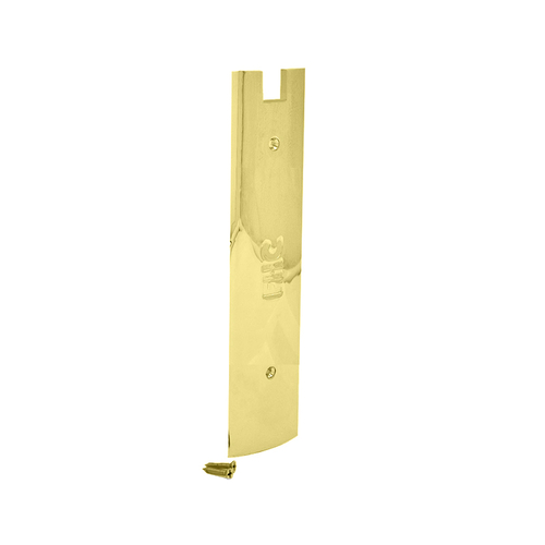 10" Square Sidelite Rail End Cap - Polished Brass Finish