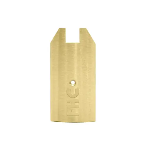 4" Tapered Sidelite Rail End Cap for 5/8" to 3/4" Glass - Satin Brass