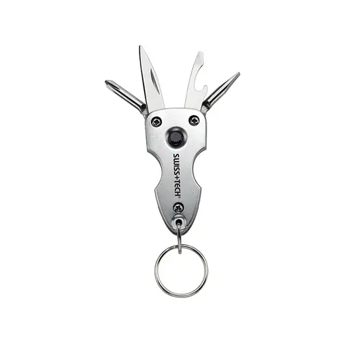 Key Ring Multi-Tool With Led Flashlight - 7-In-1 Tools - Use For Auto