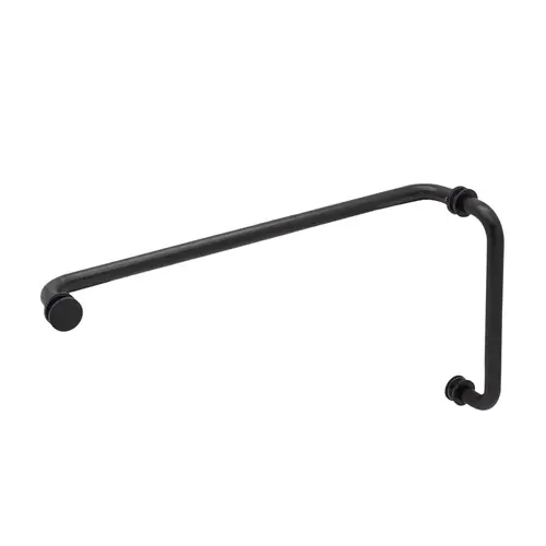 8" x 22" Pull / Towel Bar Combo With Metal Washers - Matte Black