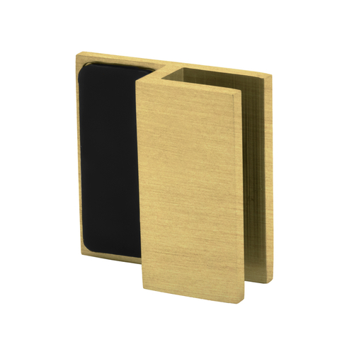 Square Swinging Shower Door Stop - Satin Brass