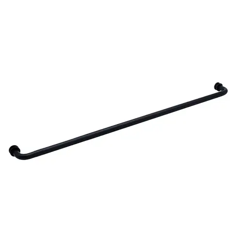 FHC TBR30MB 30" Tubular Towel Bar Single-Sided with Washers for 1/4" to 1/2" Glass - Matte Black