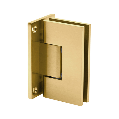 Glendale Square 5 Degree Positive Close Wall Mount Hinge Full Back Plate - Satin Brass