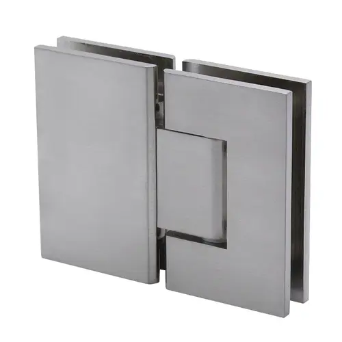 Glendale Square 5 Degree Positive Close Glass To Glass 180 Degree Hinge - Brushed Nickel