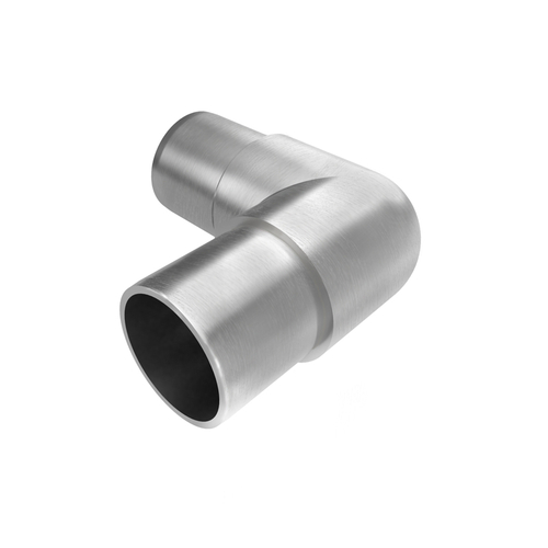 Handrail Fitting - 1.5" Diameter 90 Degree with Smooth Corner - Brushed Stainless