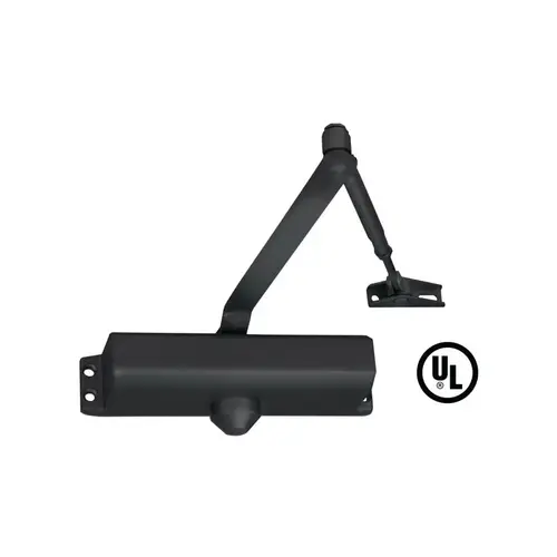 Surface Mount Closer Fixed Spring Size 4 Standard Arm/Parallel Bracket - Black