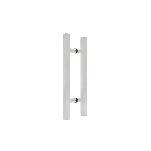 10" Square Back-to-Back Ladder Handle - 6" Center-To-Center - Brushed Nickel