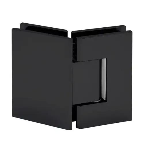 Glendale Series 135 Degree Adjustable Glass-to-Glass Hinge for 3/8" to 1/2" Glass - Matte Black