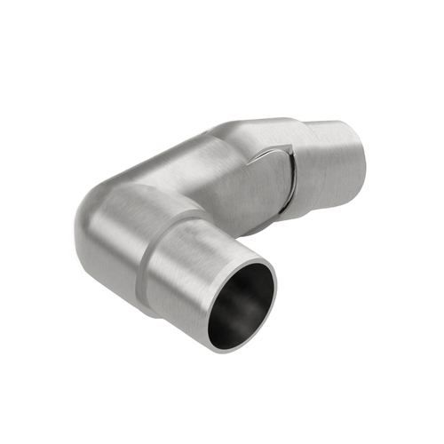 Handrail Fitting - 1.9" Diameter Right Adjustable 0 - 70 Degrees - Brushed Stainless