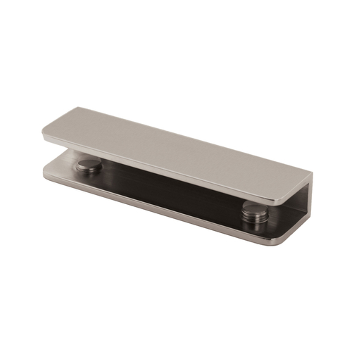 Frameless Glass Shelf Bracket For 1/4" to 3/8" Glass - Brushed Nickel